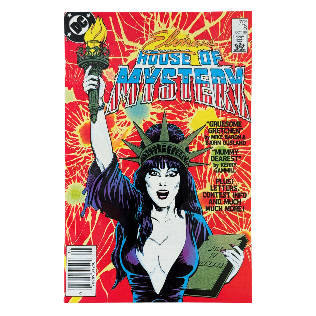Elvira's House of Mystery #8 – VF – Newsstand Edition – 1986 (DC)