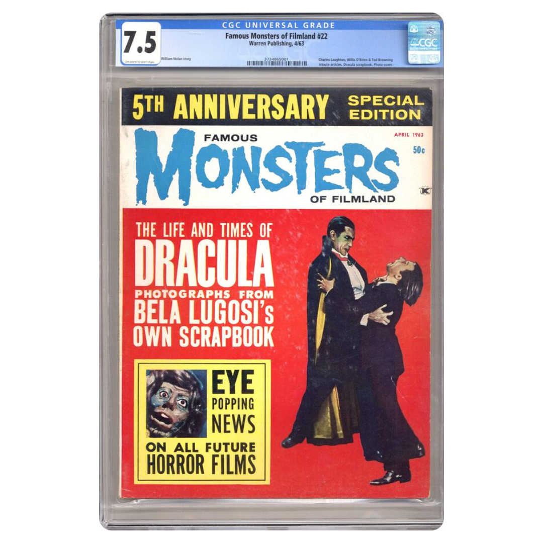 Famous Monsters of Filmland #22 – 5th Anniversary Special Edition / Bela Lugosi Cover – CGC 7.5 – 1963 (Warren Publishing)