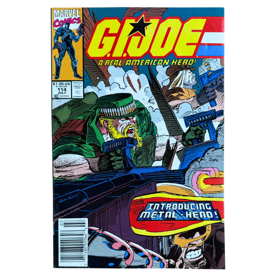 G.I. Joe: A Real American Hero #114 – 1st Appearance of Metal-Head / Newsstand Edition – VF – 1991 (Marvel Comics)