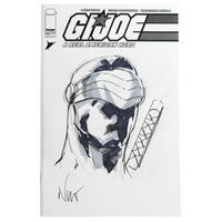 G.I. Joe: A Real American Hero #301 – Eddie Nuñez Snake Eyes Sketch w/COA – NM – 2023 (Image Comics)