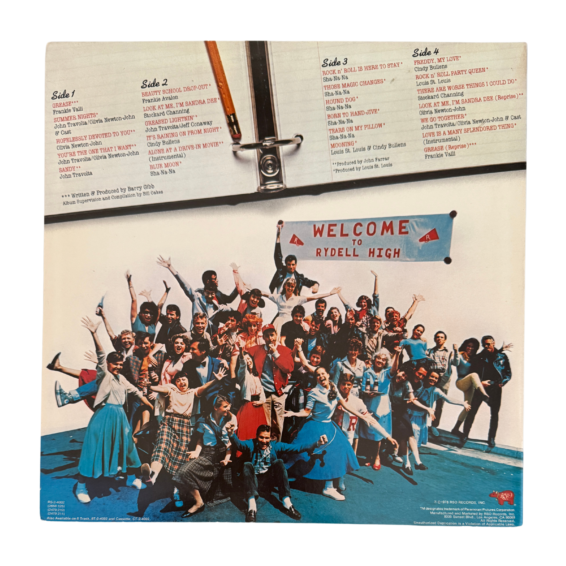 Grease Soundtrack RSO Records 1978 - Double Vinyl LP - Used (Collectible)