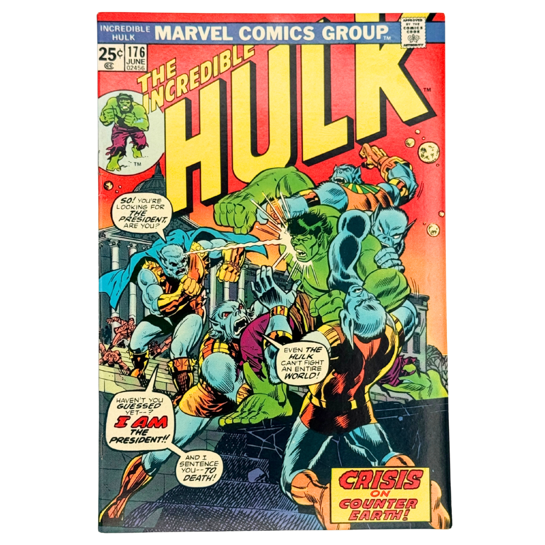Incredible Hulk #176 – VF 8.0 – Crisis on Counter-Earth! – Herb Trimpe Cover (Marvel Comics, 1974)