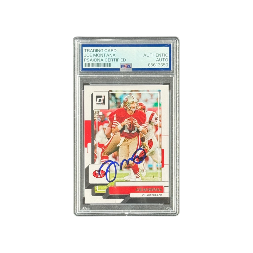 Joe Montana – Signed Donruss Press Proof #23 – PSA Authentic Autograph – Panini Donruss