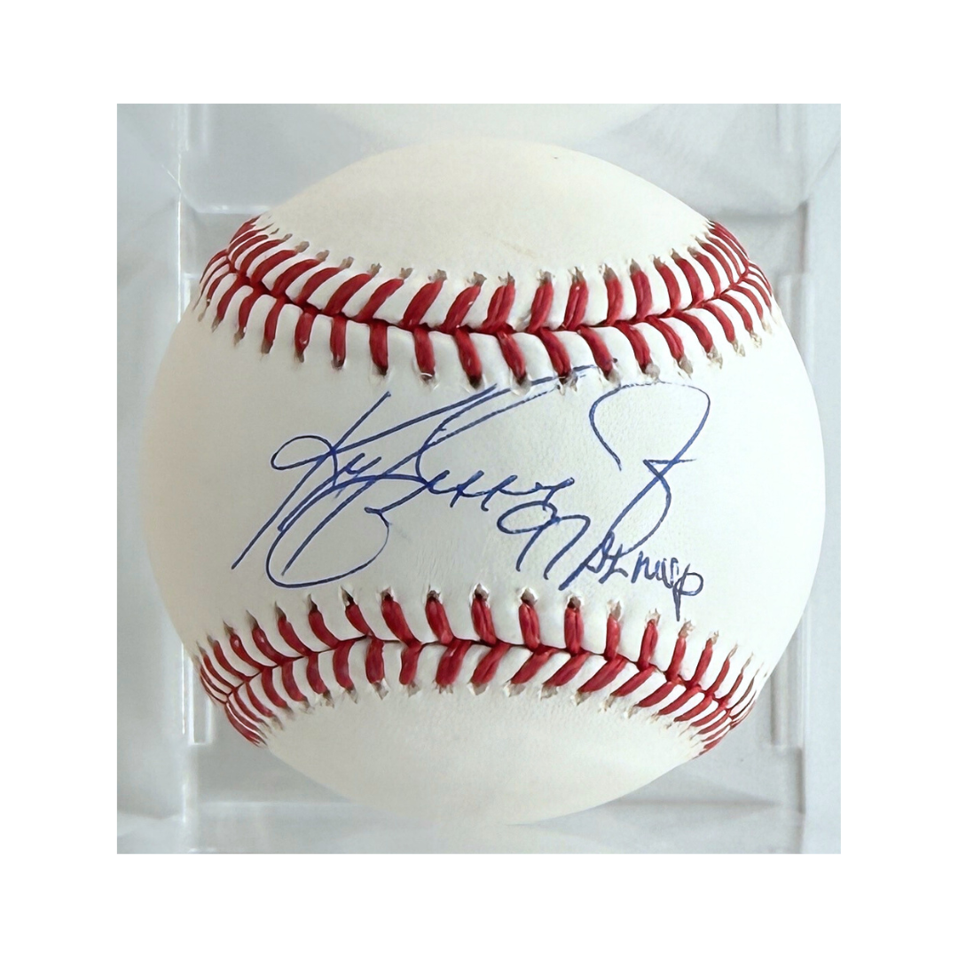 Ken Griffey Jr. – “97 AL MVP” Inscribed Autographed Baseball – Beckett Witnessed – OML (Rawlings) – Mariners Legend