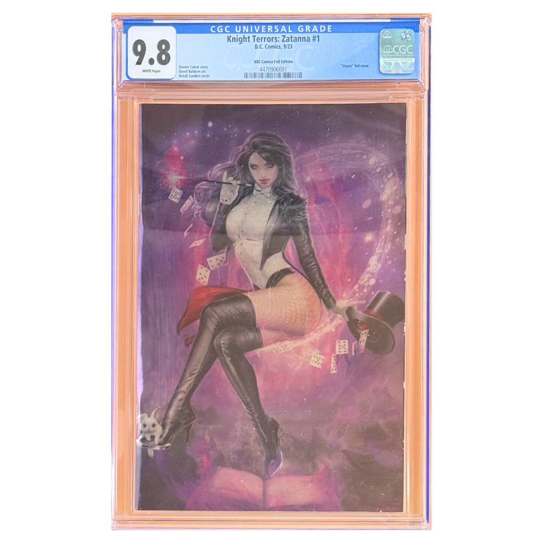Knight Terrors: Zatanna #1 – Natali Sanders Virgin Foil (Limited 1000) – CGC 9.8 – 2023 (DC Comics)