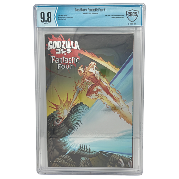 Godzilla vs. Fantastic Four #1 – Mark Bagley Foil Variant – CBCS 9.8 (2025, Marvel Comics)
