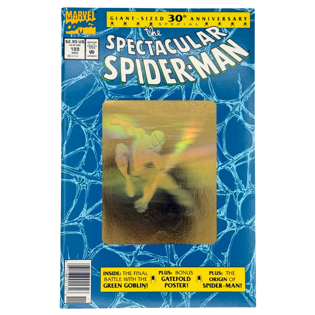 Spectacular Spider-Man #189 – 2nd Print Gold Hologram Newsstand – FN/VF (1992, Marvel Comics)
