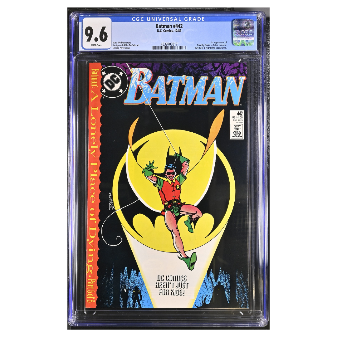Batman (1989 DC) #442 – CGC 9.6 – 1st Tim Drake as Robin – George Pérez Cover – White Pages