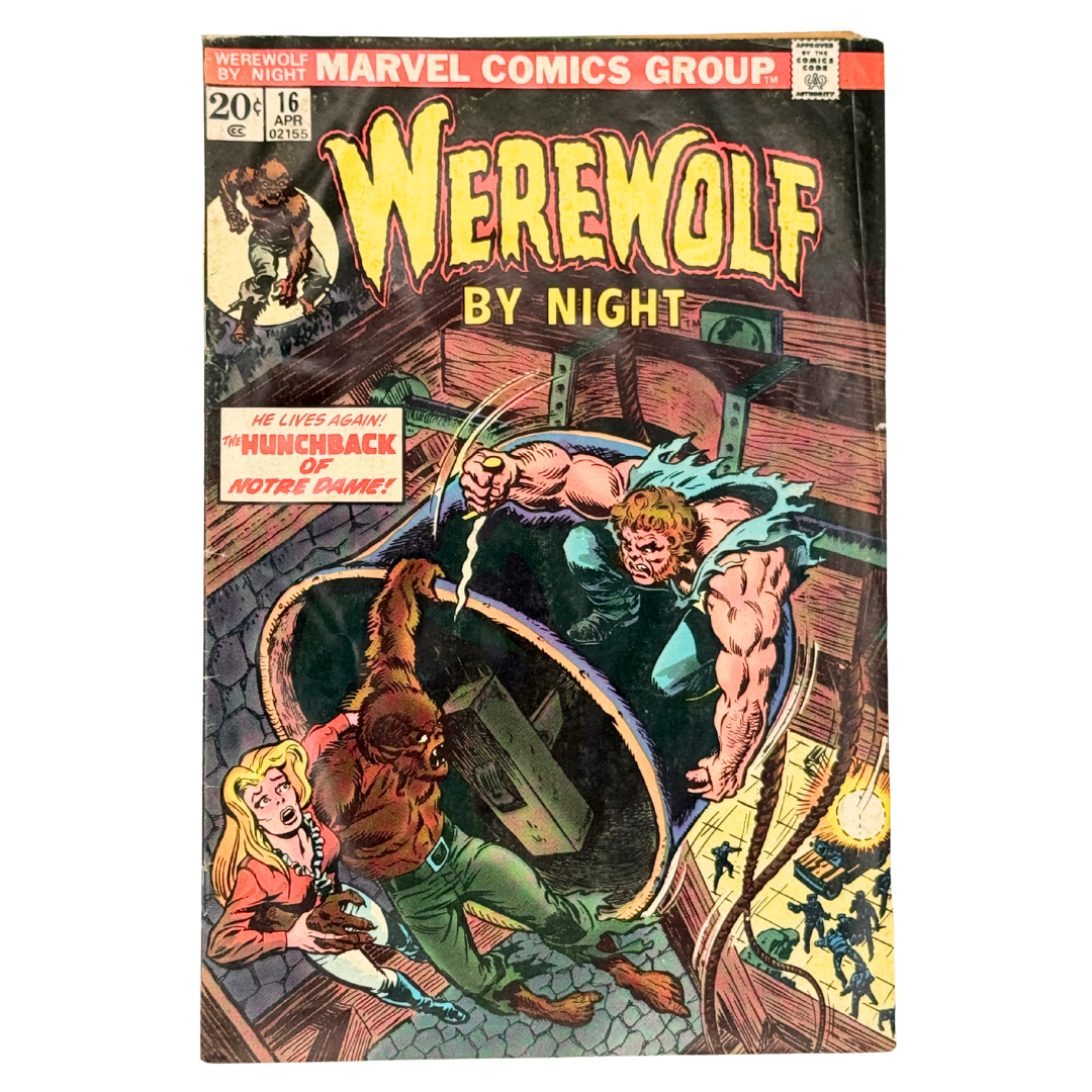 Werewolf by Night (1972 1st Series) #16 – VG- (3.5-4.5) – "Death In The Cathedral!" – (1974 Marvel Comics) – Horror Classic!