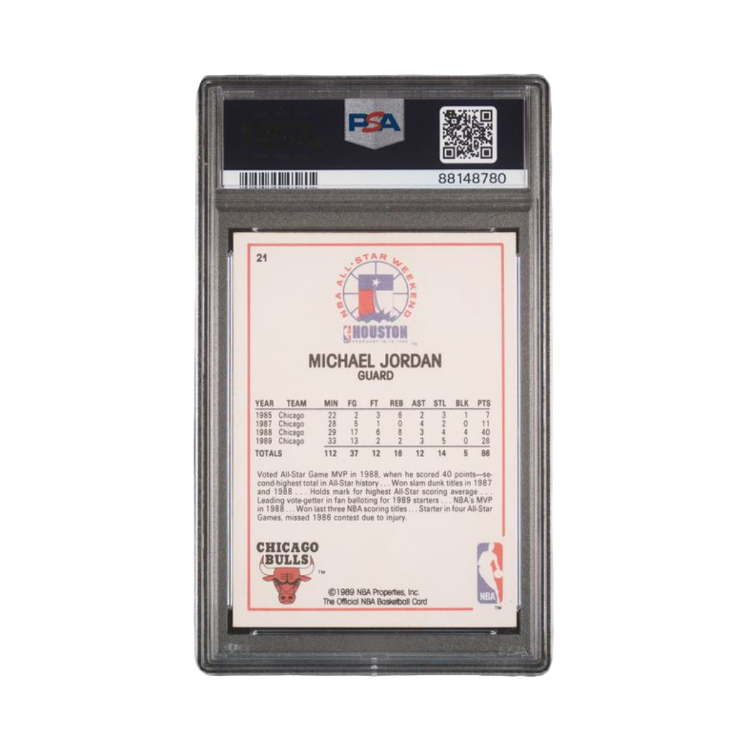 1989 Hoops Michael Jordan All-Star #21 – PSA 7
