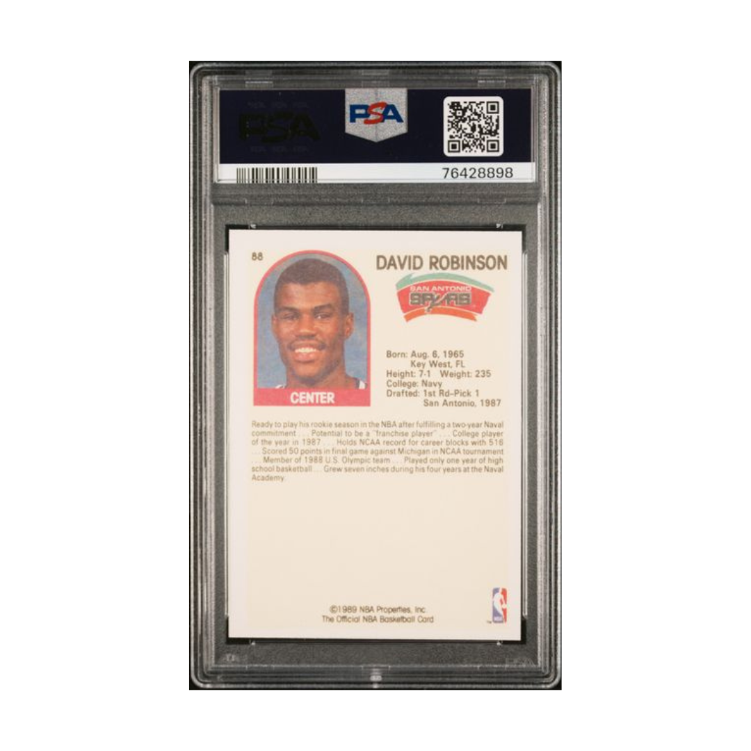 1990 Hoops Superstars David Robinson #88 – PSA 9