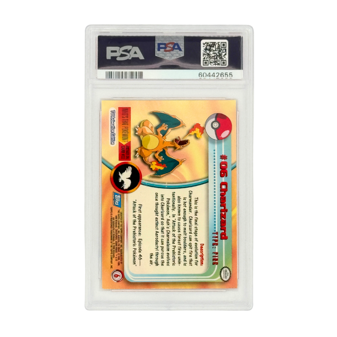 1999 Topps Pokémon TV Charizard #6 – PSA 9