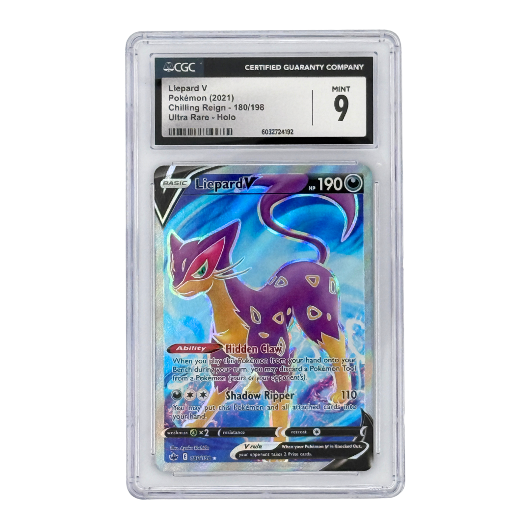 Pokémon Liepard V Chilling Reign 180/198 Ultra Rare Holo (2021) - CGC 9