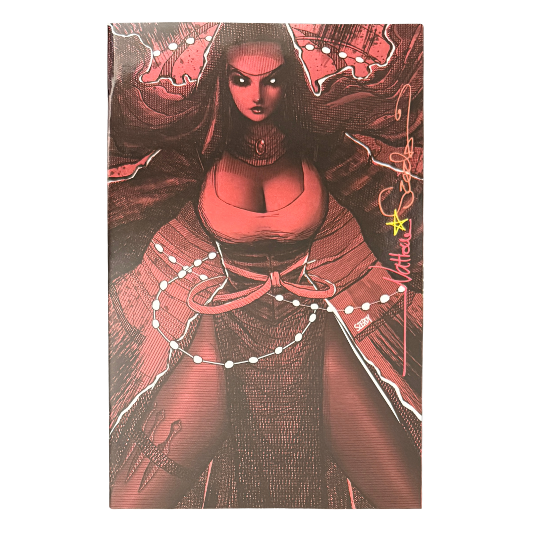 Marian Heretic #1 - Red Foil Variant - Signed by Nathan Szerdy
