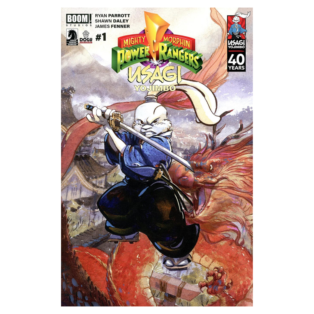 Mighty Morphin Power Rangers / Usagi Yojimbo #1 – 40th Anniversary Crossover / Jared Cullum Cover – NM – 2024 (BOOM! Studios)