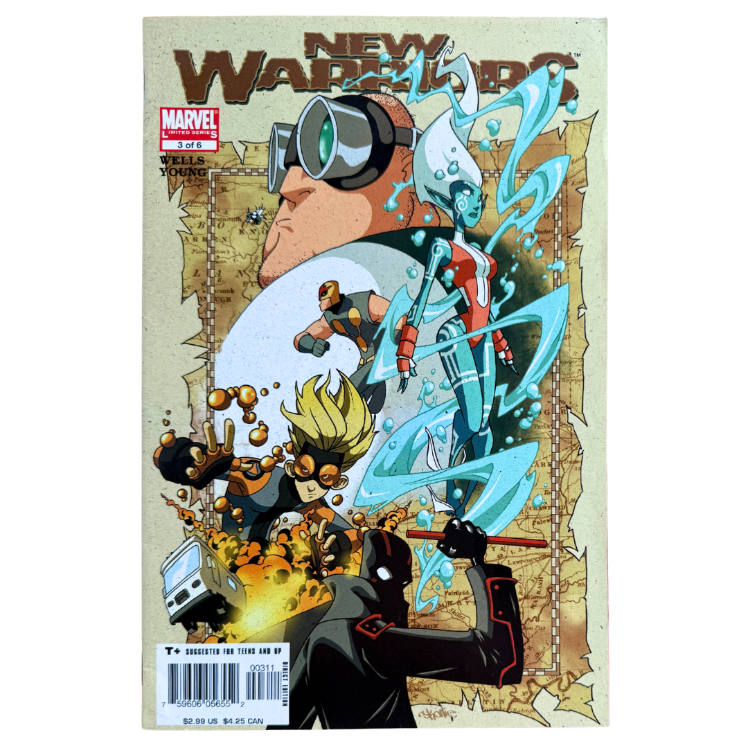 New Warriors #3 – Prelude to Civil War / Skottie Young Cover – VF/NM – 2005 (Marvel Comics)