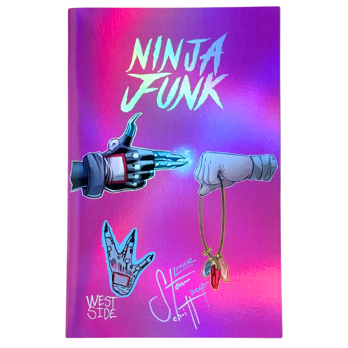 Ninja Funk #1 – Signed & Sketched by Steve Schuitt / JPG McFly Run The Jewels Pink Foil Virgin (Limited to 100) – NM – 2022 (Whatnot Publishing)