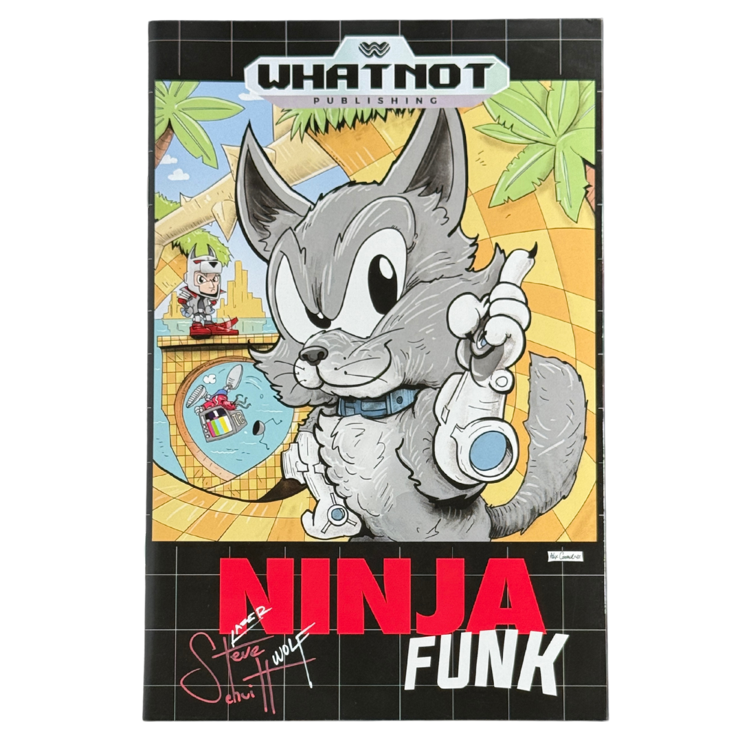 Ninja Funk #1 – Sonic Sega Genesis Homage / Signed + COA – NM – 2022 (Whatnot Publishing)