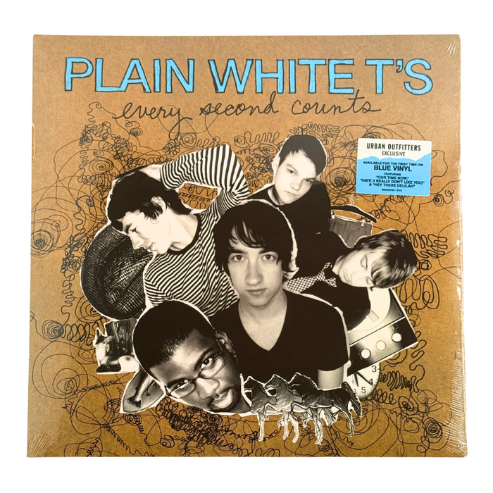 Plain White T’s – Every Second Counts (Urban Outfitters Exclusive Blue Vinyl) – Brand New Sealed LP – 2023 (Fearless Records)