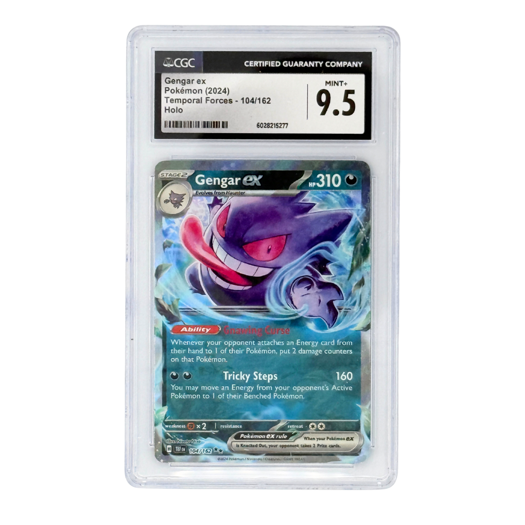 Pokémon Gengar ex Temporal Forces 104/162 Holo (2024) - MINT+ 9.5