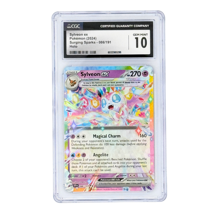 Pokémon Sylveon ex Surging Sparks 086/191 Holo (2024) - GEM MINT 10