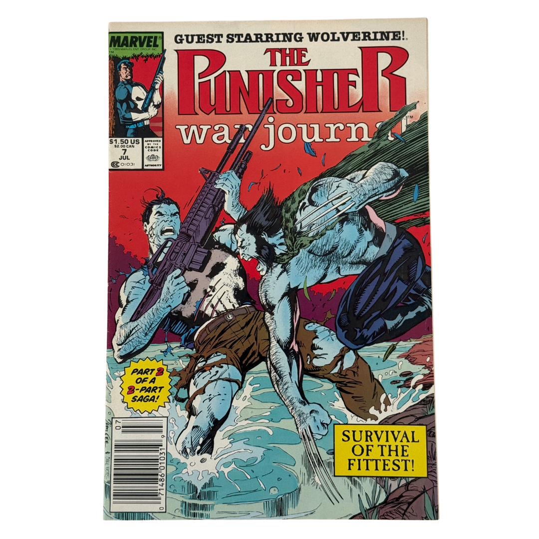 Punisher War Journal #7 – VF – Newsstand Edition – 1989 (Marvel)