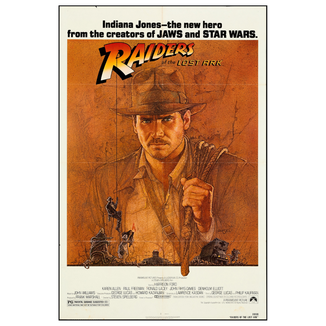 Raiders of the Lost Ark – Original Movie Poster – One Sheet – F/VF – Folded – 1981 (Paramount)