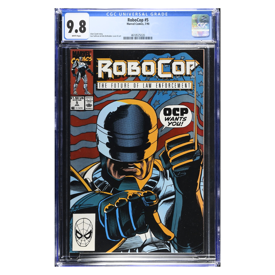 RoboCop #5 – “War Monger!” / Lee Sullivan & Kim DeMulder Cover – CGC 9.8 – 1991 (Marvel Comics)