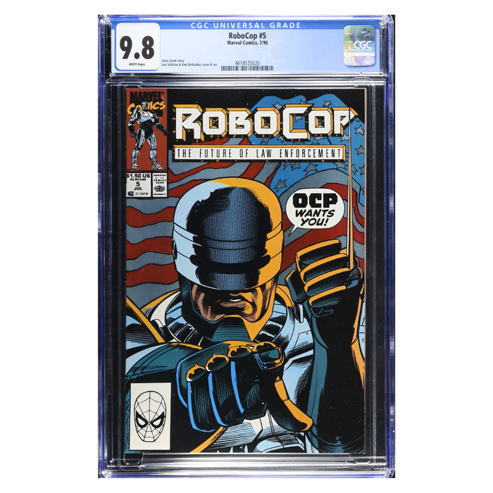 RoboCop #5 – “War Monger!” / Lee Sullivan & Kim DeMulder Cover – CGC 9.8 – 1991 (Marvel Comics)