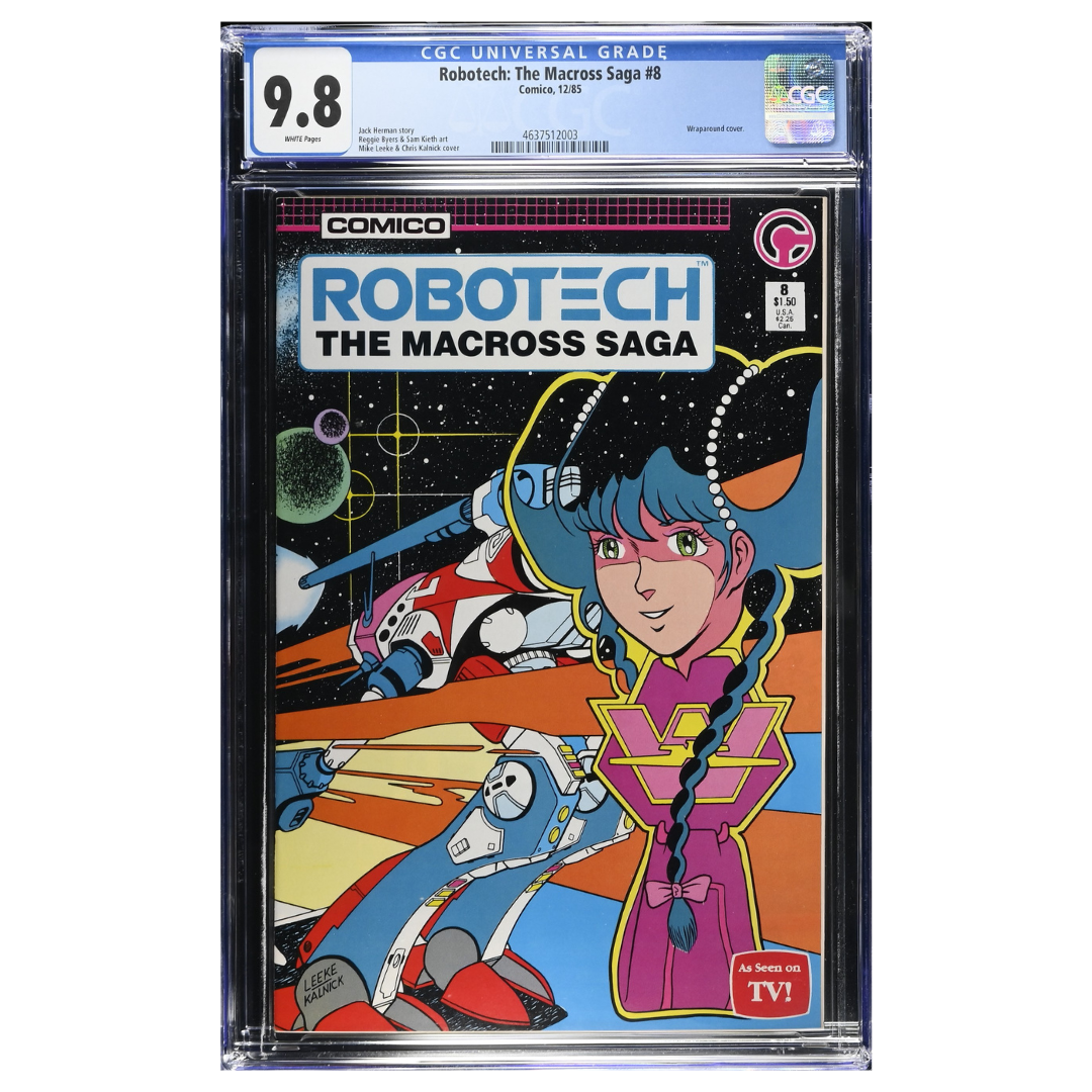 Robotech: The Macross Saga #8 – Wraparound Cover / 1980s Anime Classic – CGC 9.8 – 1985 (Comico)
