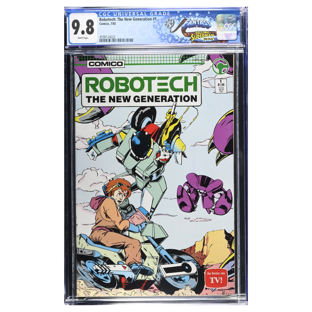 Robotech: The New Generation #1 – Wraparound Cover / 80s Anime Key – CGC 9.8 – 1985 (Comico)