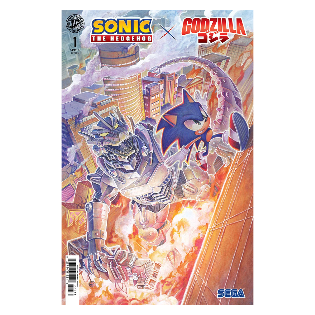 Sonic The Hedgehog X Godzilla #1 - Foil Variant Cover