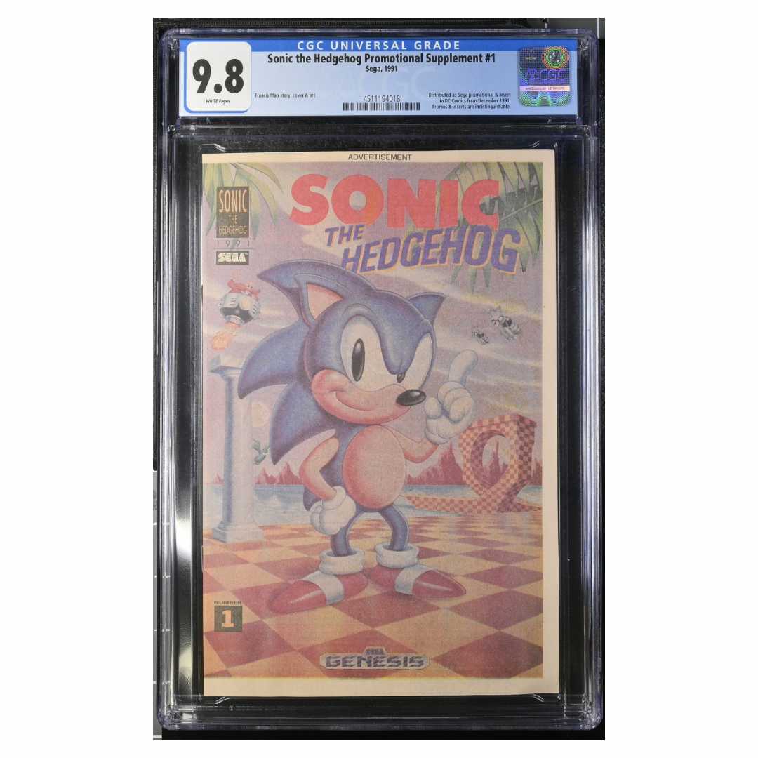 Sonic the Hedgehog #1 – Promotional Supplement / Sega Giveaway – CGC 9.8 – 1991 (Sega)