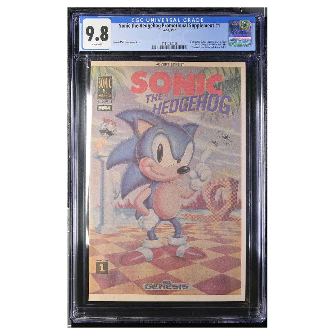 Sonic the Hedgehog Promotional Supplement #1 – Sega Promo Insert / Pre-Order Giveaway – CGC 9.8 – 1991 (Sega)