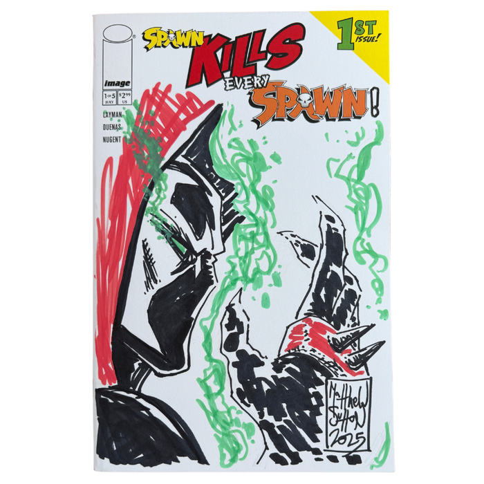 Spawn Kills Every Spawn #1 – Matthew Sutton Original Sketch / Signed Blank Variant – Near Mint – 2024 (Image Comics)