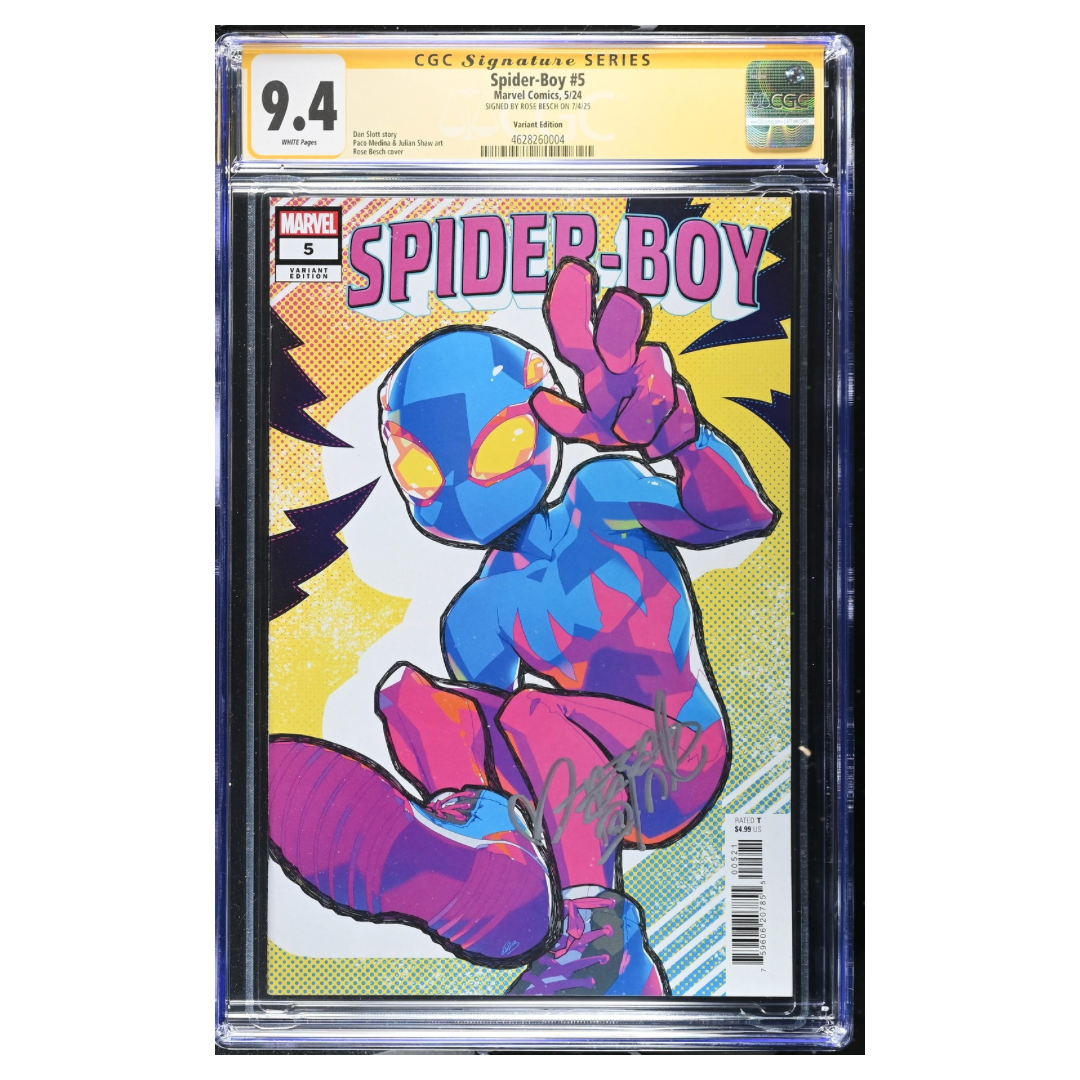Spider-Boy #5 – Rose Besch Variant / CGC Signature Series – CGC 9.4 – 2024 (Marvel)