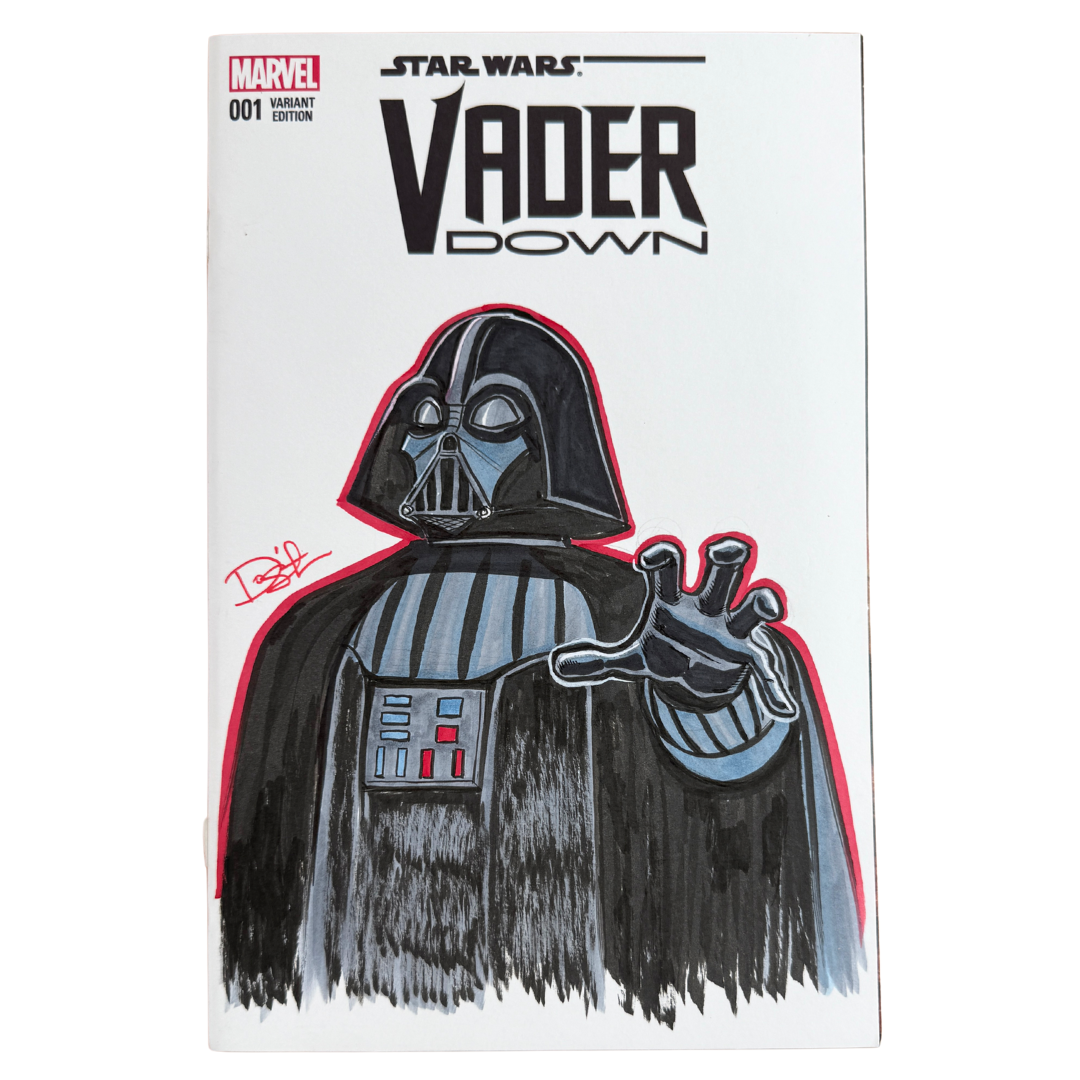 Star Wars: Vader Down #1 – Blank Variant w/ Full Darth Vader Sketch by Dietrich Smith – Brand New – 2015 (Marvel Comics)