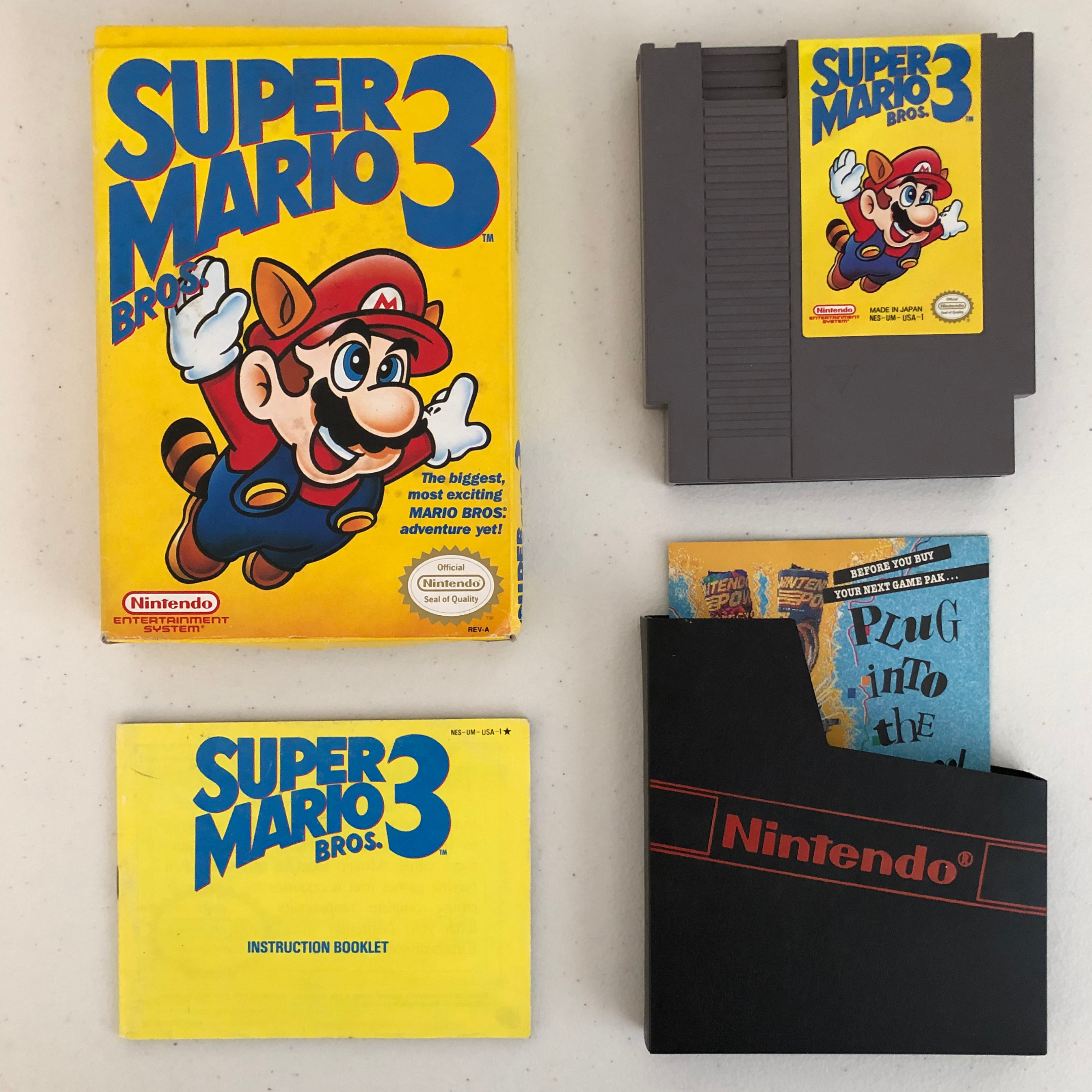 Super Mario Bros 3 CIB 1st Print Box with 2nd Print Cartridge and Manual - NES
