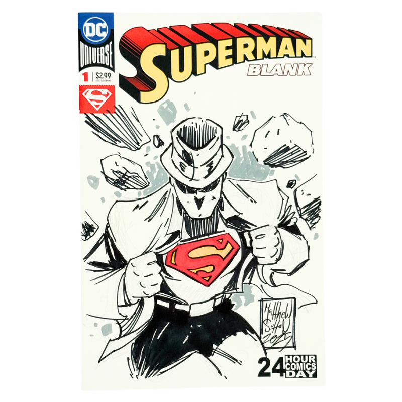 Superman #1 – Original Art Sketch Cover by Matthew Sutton – 1/1 One-of-a-Kind – Blank Variant (DC Comics)
