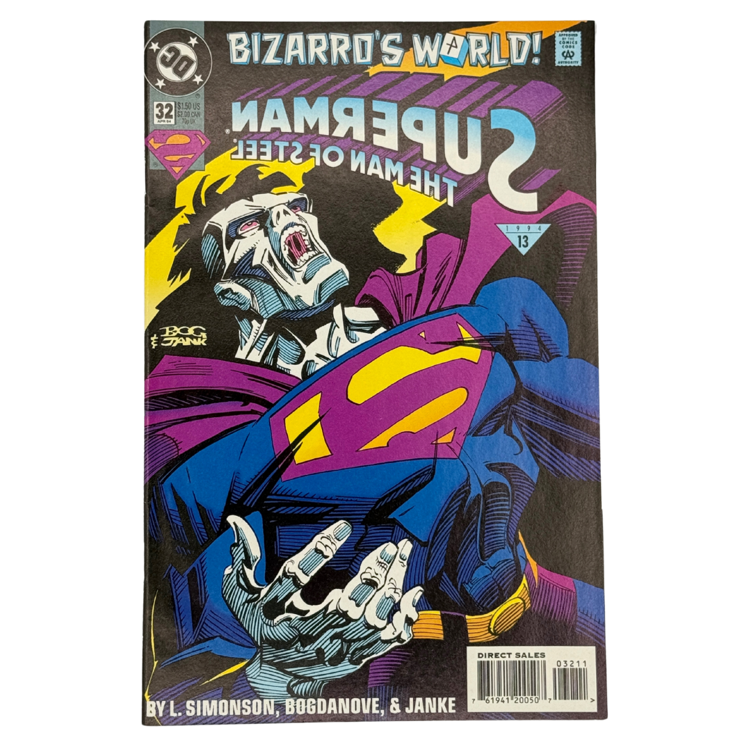 Superman The Man of Steel (1991) #32 – VF/NM (8.5-9.0) – "Bizarro's World!" – (1994 DC Comics) – Modern Classic!