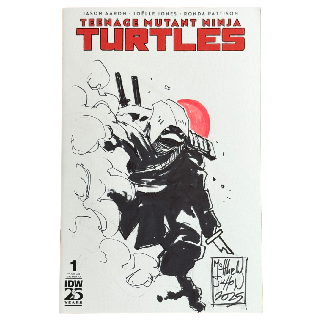Teenage Mutant Ninja Turtles #1 – Full Last Ronin Original Sketch by Matthew Sutton / COA Included – 2024 (IDW Publishing)