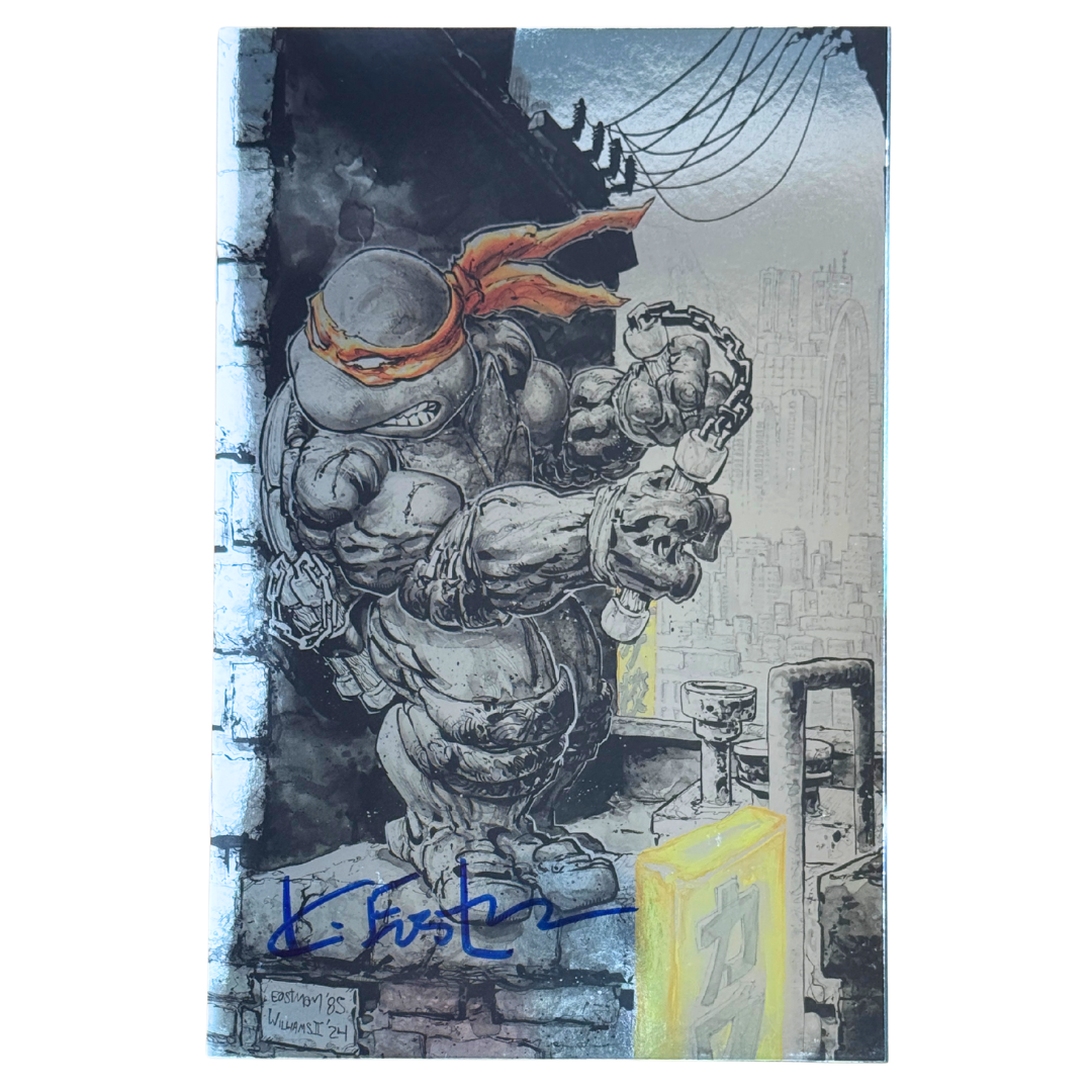 Teenage Mutant Ninja Turtles #2 – Kevin Eastman Virgin Foil Variant / Signed w/ COA – NM – 2024 (IDW Publishing)