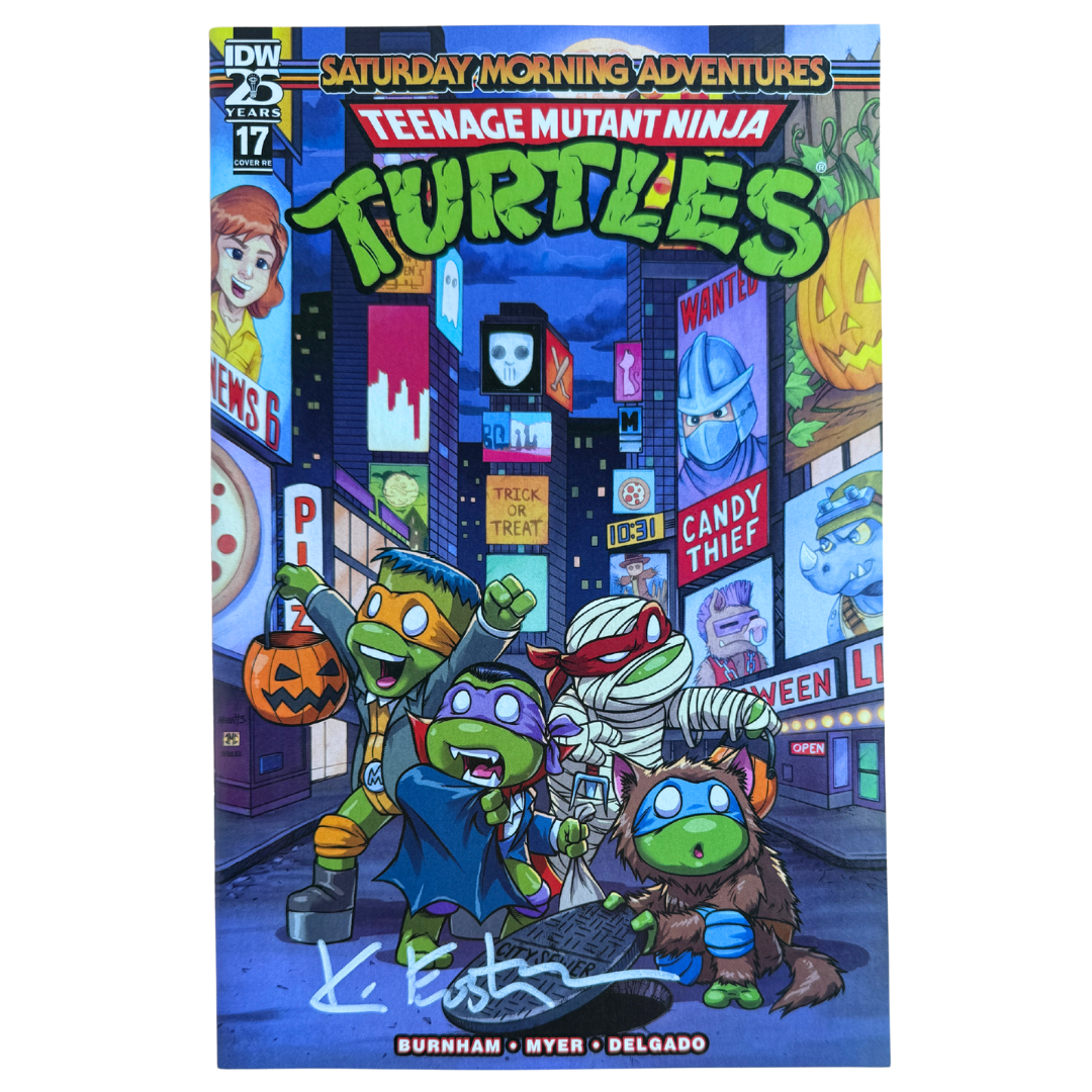 Teenage Mutant Ninja Turtles: Saturday Morning Adventures Continued #17 – Signed by Kevin Eastman / 2024 NYCC Halloween Cover (Limited 450) – NM – 2024 (IDW Publishing)