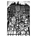 Teenage Mutant Ninja Turtles Vol 6 #20 - 300th Issue - Black & White Virgin Cover