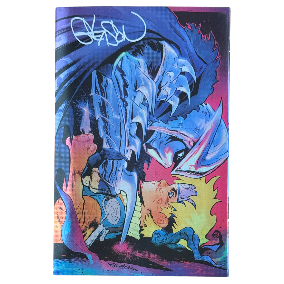 Teenage Mutant Ninja Turtles x Naruto #3 – Signed Pat Gleason Virgin Foil – 2025 C2E2 Exclusive – NM – Limited 500 (IDW)