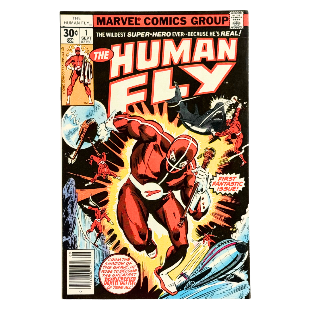 The Human Fly #1 – 1st Appearance & Spider-Man Guest Star – VF – 1977 (Marvel Comics)