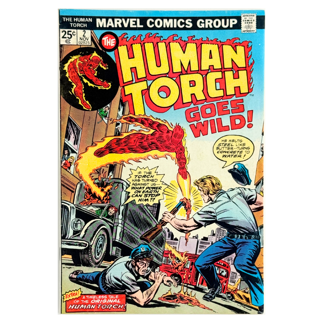 The Human Torch #2 – Early Bronze Age Run w/ The Wizard – VF – 1974 (Marvel Comics)