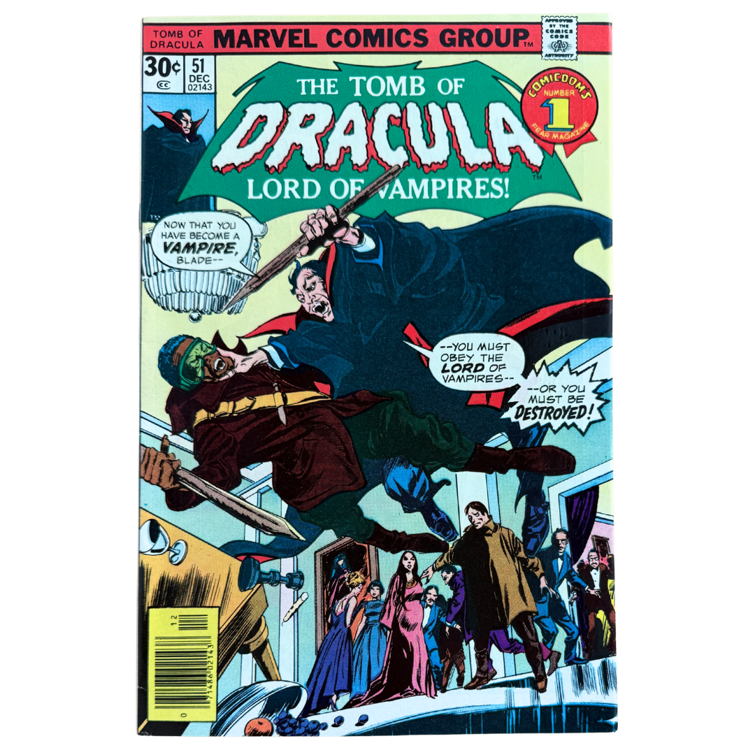 Tomb of Dracula #51 – Blade vs. Dracula / Hannibal King Appearance – FN – 1976 (Marvel Comics)