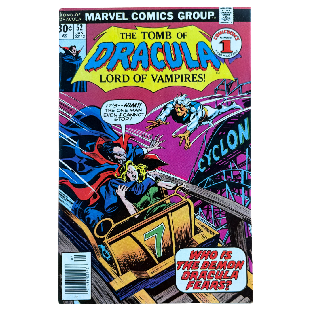 Tomb of Dracula #52 – “Demons in the Mind!” / Blade & Hannibal King Cameos – FN – 1977 (Marvel Comics)