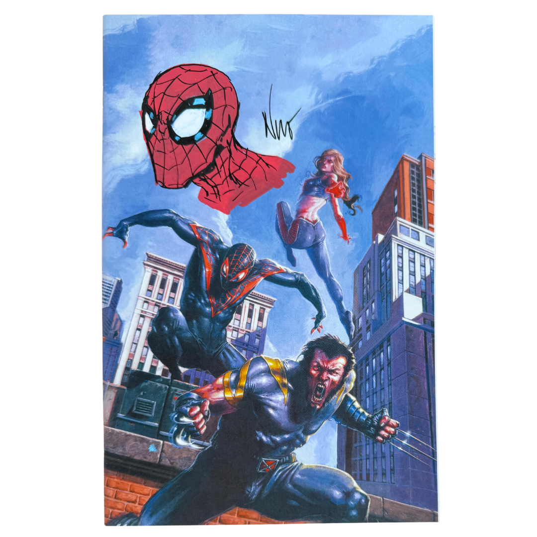 Ultimate Invasion #1 – Spider-Man Remarque by Eddie Nuñez / Virgin Variant – NM w/ COA – 2023